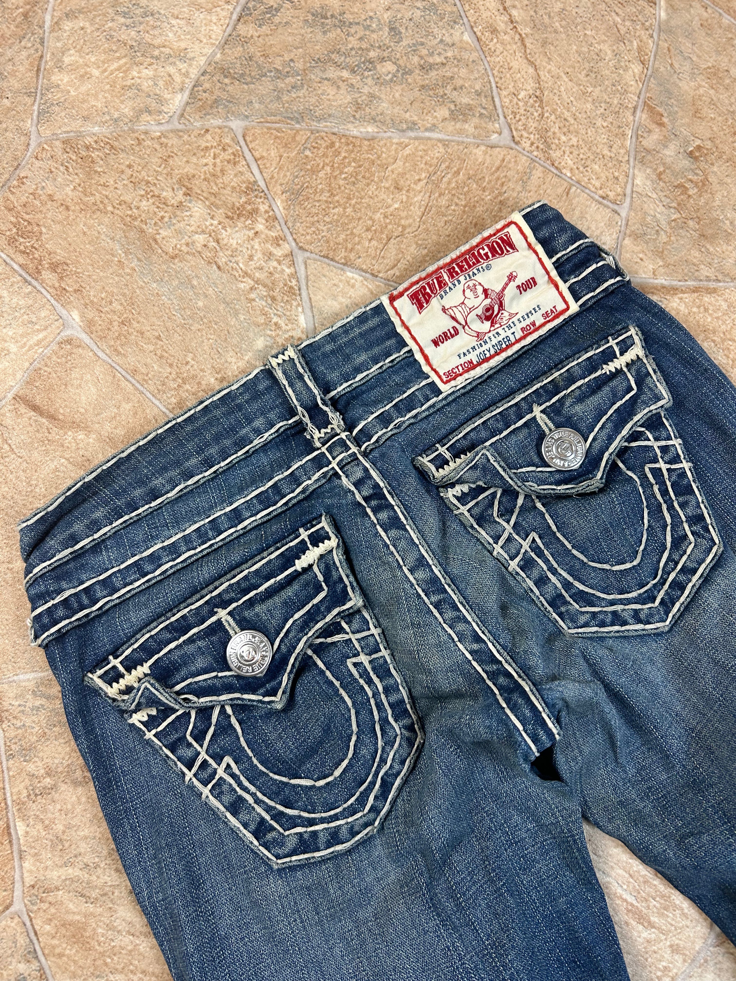 True Religion Flared Jeans Bootcut lowwaist Joey Super T Y2K W25/XS-S