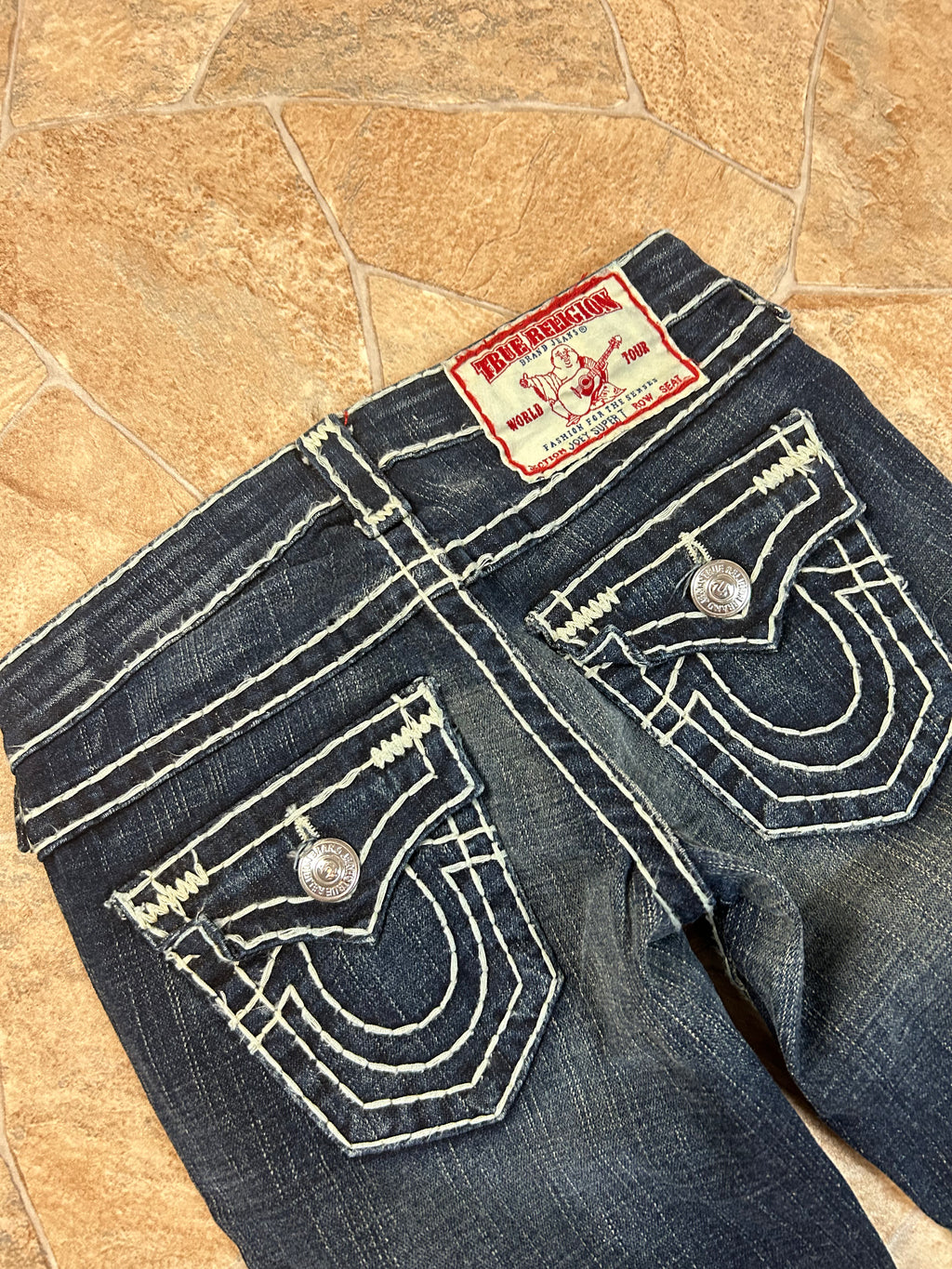 True Religion Vintage Flared Jeans Bootcut lowwaist Joey Super T W24/XS