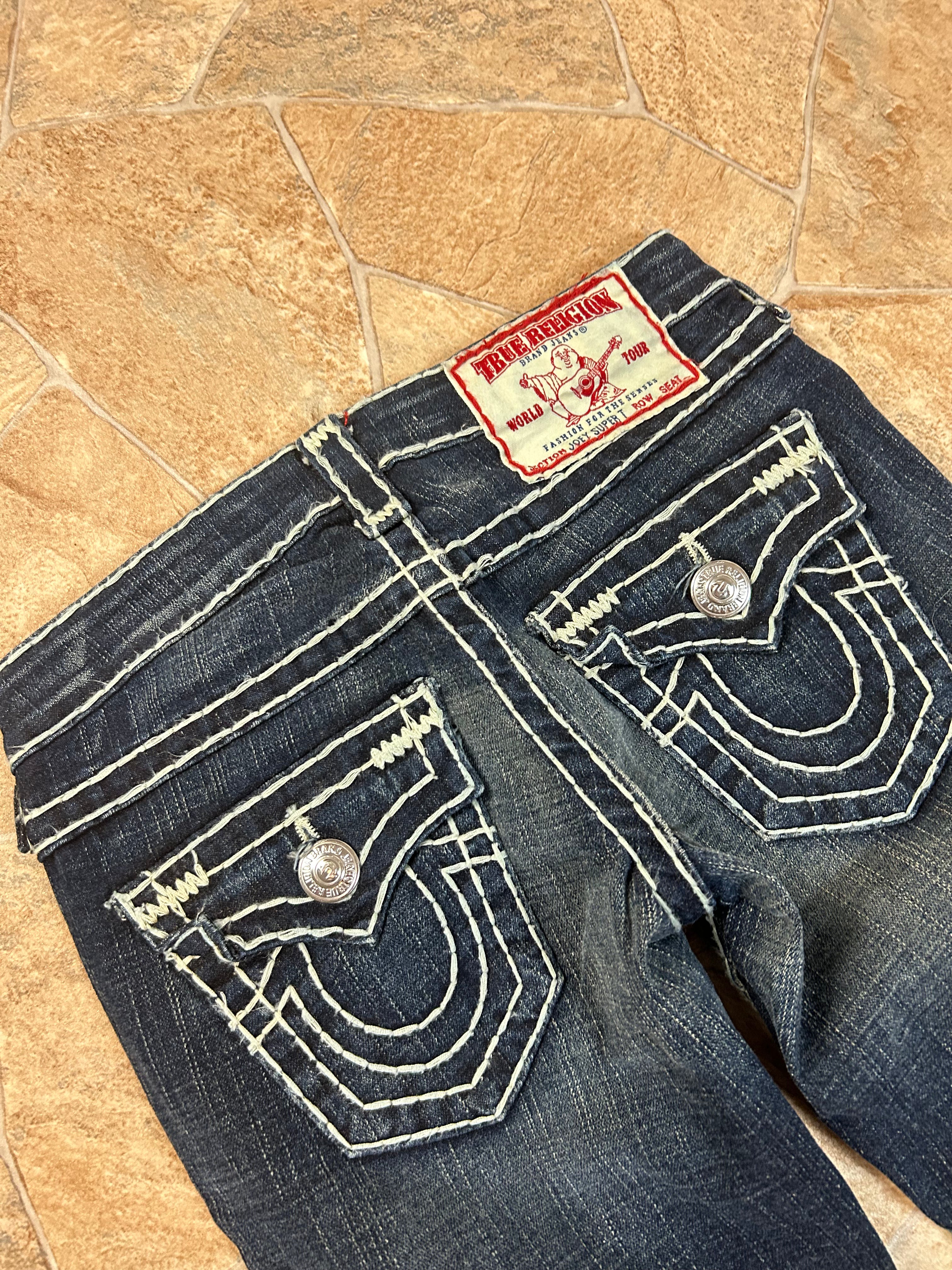 True Religion Vintage Flared Jeans Bootcut lowwaist Joey Super T W24/XS