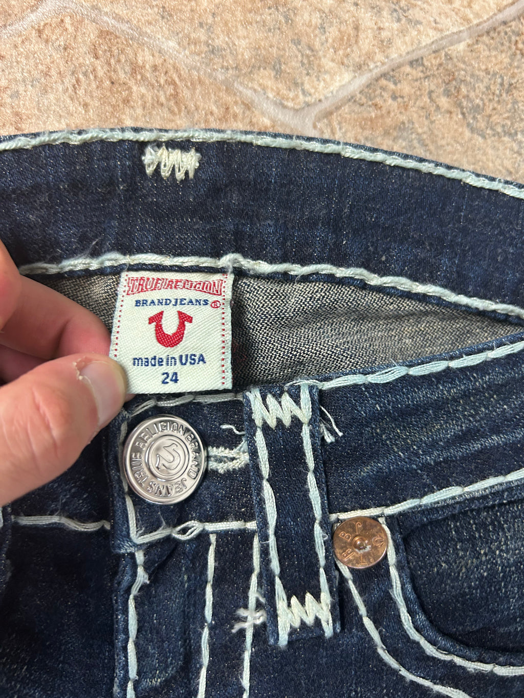 True Religion Vintage Flared Jeans Bootcut lowwaist Joey Super T W24/XS