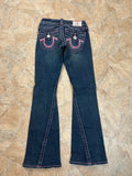 True Religion Vintage Flared Jeans Bootcut lowwaist Rainbow Joey Y2K W23/XS